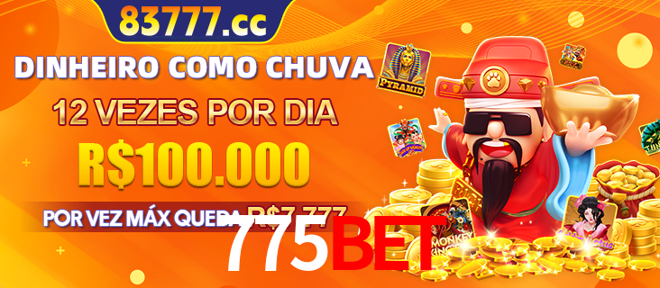 Banner do programa de recompensas Recomende para amigos do 775bet, detalhando os bônus por convidar amigos, com prêmios que chegam a R$288.888.